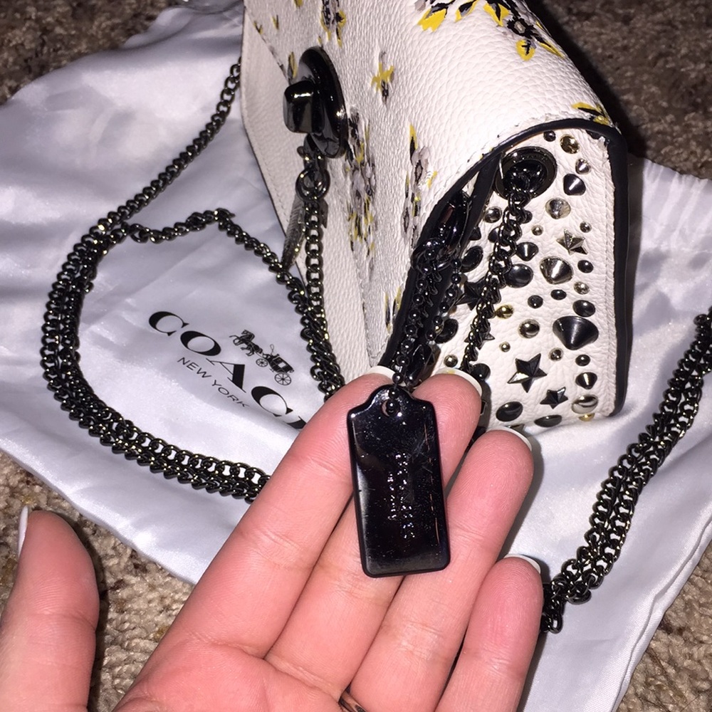 Coach floral star studded mini crossbody